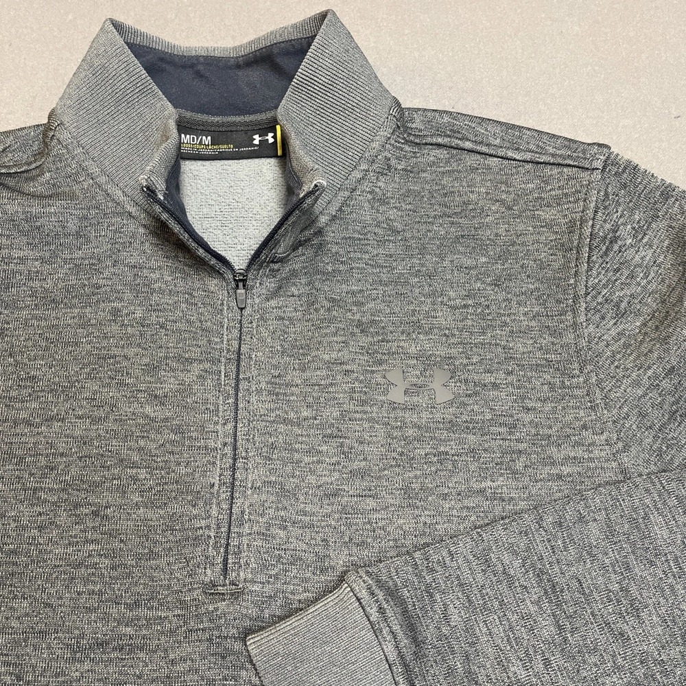 Under Armour Men's Gray Quarter Zip Loose Fit Pullover Sweatshirt MD